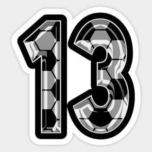 Soccer Number 13 Soccer Jersey #13 Soccer Mom Player Fan Sticker